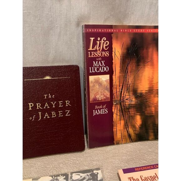 Assorted Religious Book Lot of 6-Gospel of John,Life Lessons by Max Lucado Good - Picture 2 of 9